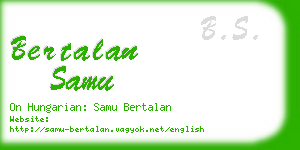 bertalan samu business card